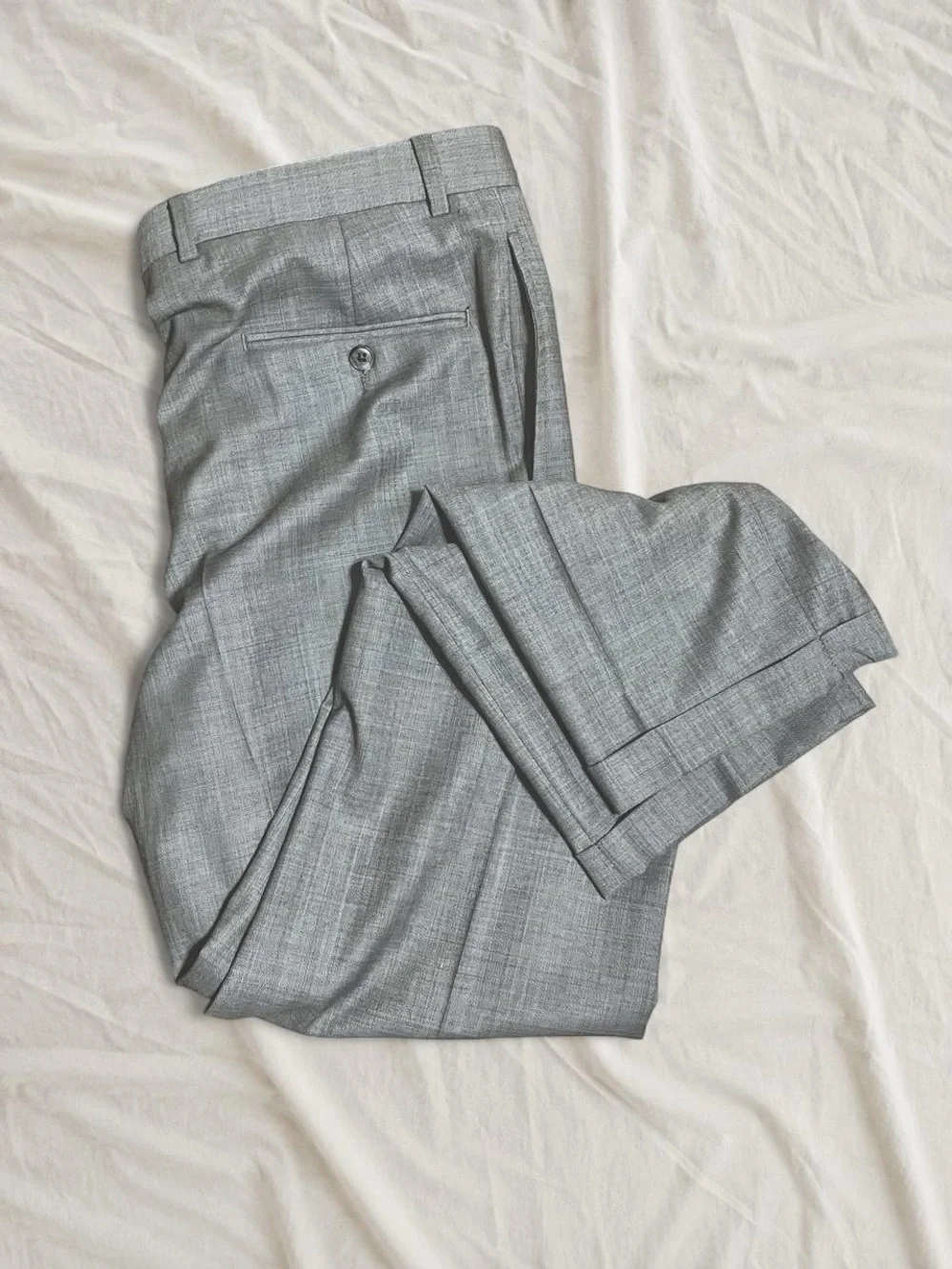 Joseph Abboud Reserve Men’s Wool Suit Trousers Gray Super 120’s Italian Fabric